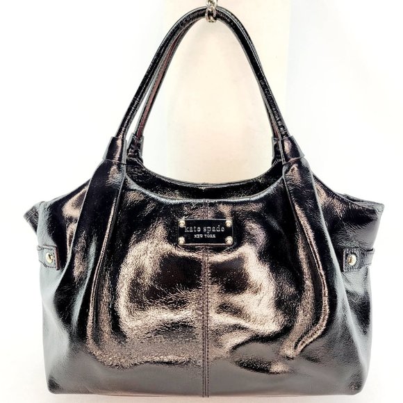 kate spade Handbags - KATE SPADE NEW YORK Berkshire Road Stevie Black Patent Leather Satchel